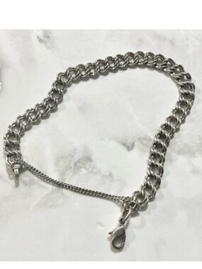 James Avery .925 Sterling Silver Double Curb Chain Bracelet 7.1g 7”